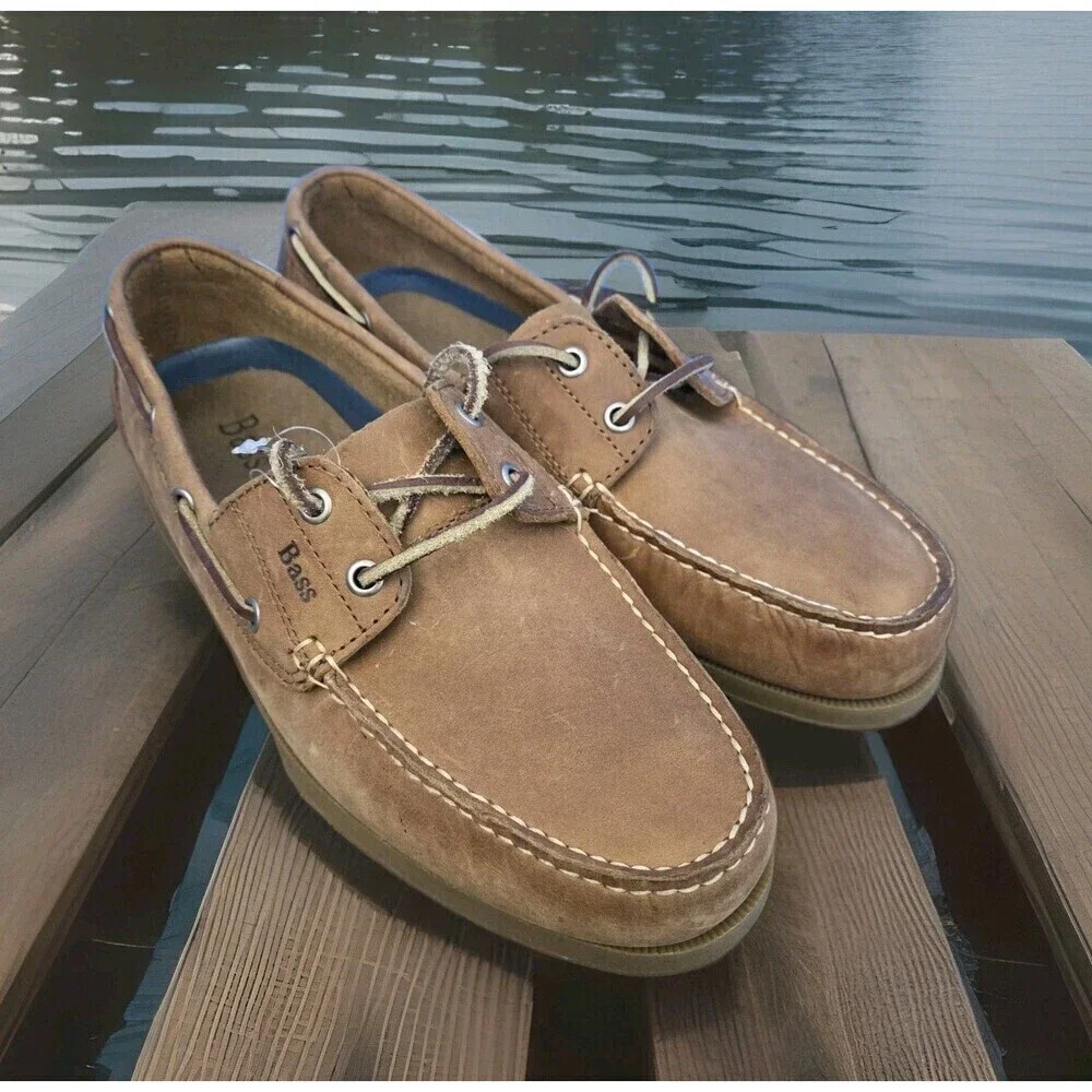G.H. Bass & Co Seafarer Classic Boat Shoe Docksider Tan Nubuck Men's 11M
